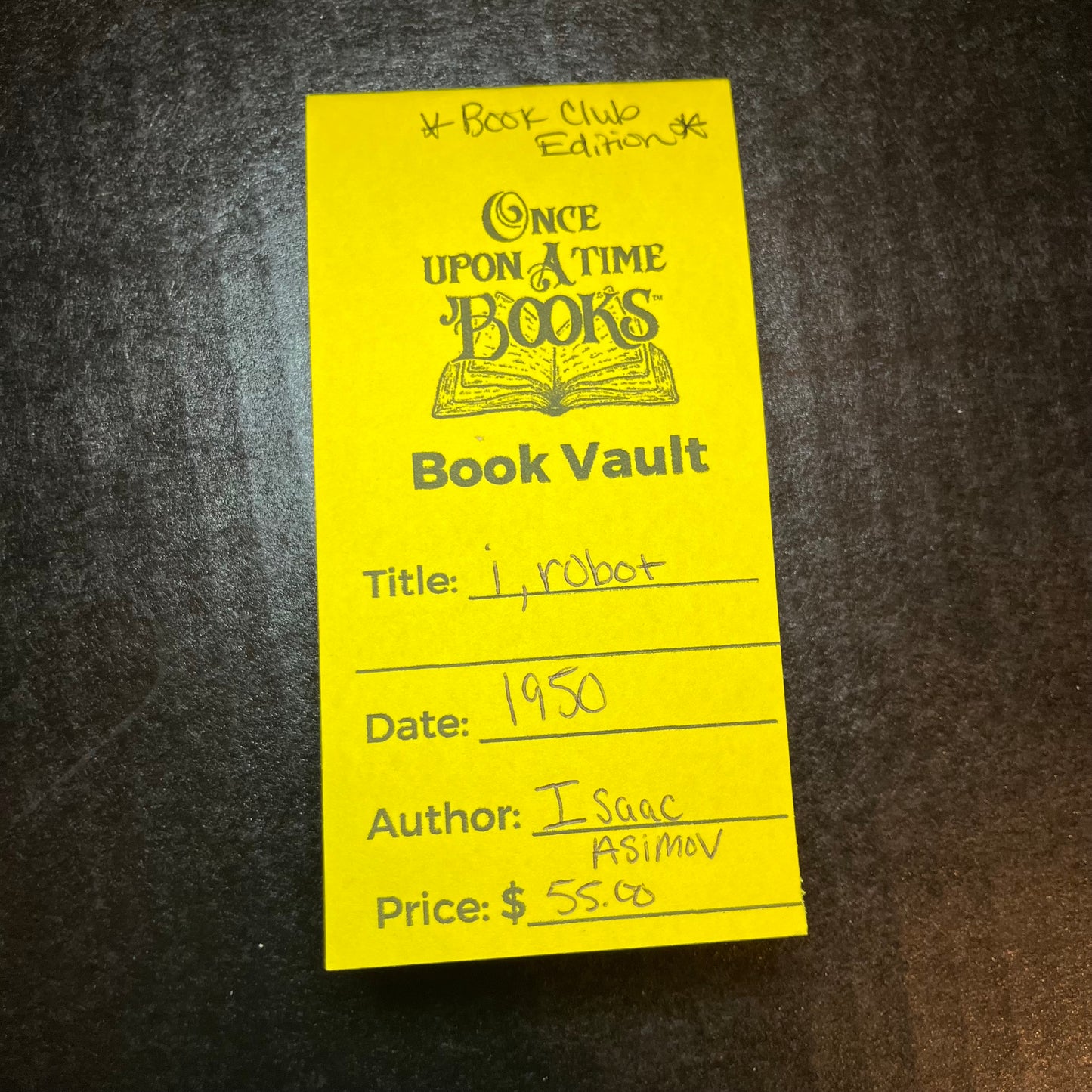 i, robot - Isaac Asimov - Book Club Edition - 1950