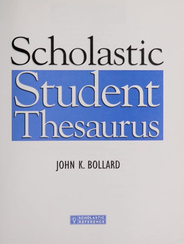 Scholastic Student Thesaurus