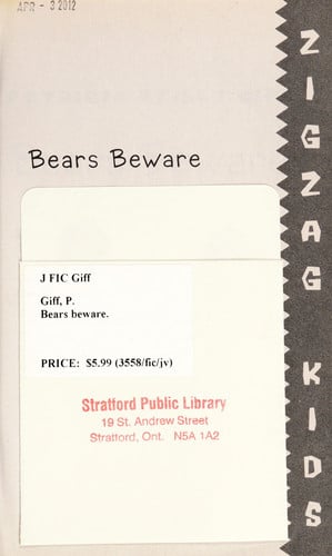 Bears Beware (Zigzag Kids)
