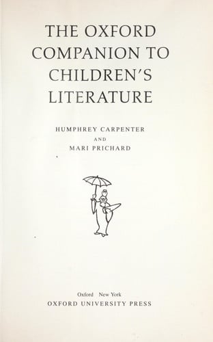 The Oxford Companion to Children's Literature