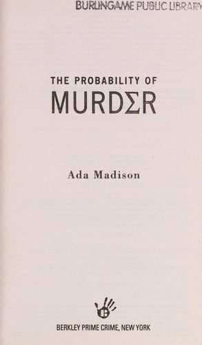 The Probability of Murder (Professor Sophie Knowles)