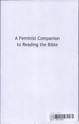 A Feminist Companion to Reading the Bible: Approaches, Methods and Strategies