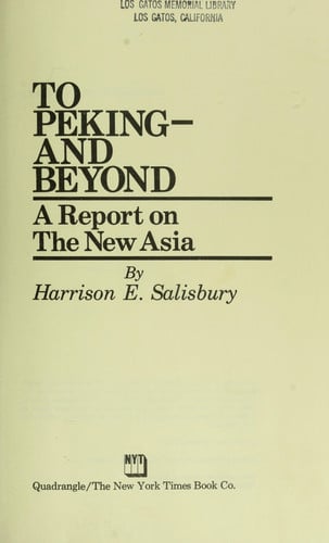 To Peking-and-Beyond: A Report on the New Asia