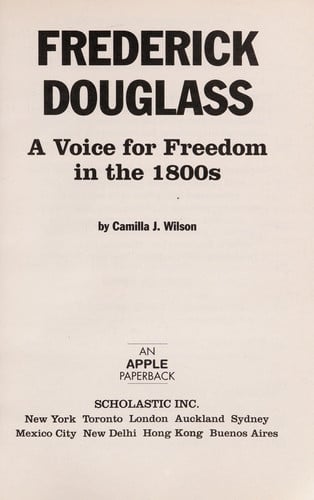 Frederick Douglass: A Voice for Freedom in the 1800s (Scholastic Biography)
