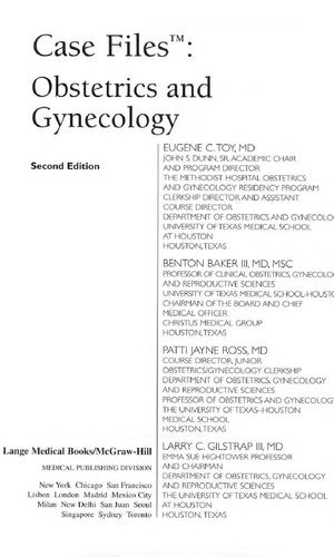 Case Files Obstetrics and Gynecology, Second Edition (LANGE Case Files)