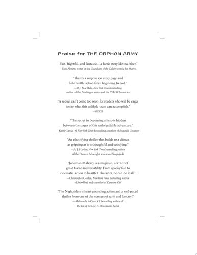 The Orphan Army (1) (The Nightsiders)