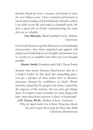 Forward: 7 Distinguishing Marks for Future Leaders