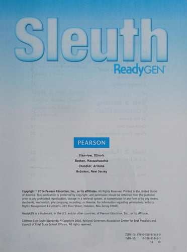 READYGEN 2014 READING SLEUTH GRADE 1
