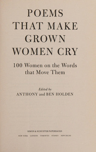 Poems That Make Grown Women Cry
