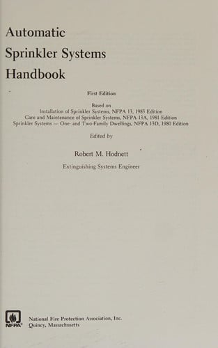 Automatic Sprinkler Systems Handbook