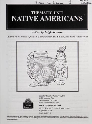 Native Americans Thematic Unit (Thematic Units Series)