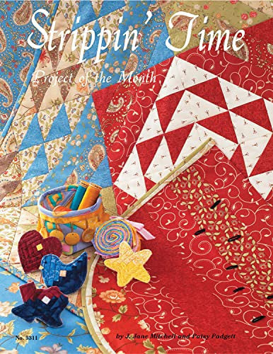 Strippin' Time: Project of the Month (Design Originals) 16 Projects from Table Toppers and Wall Hangings to Boxes, Place Mats, and Pins, Plus Basic Instruction on Cutting, Sewing, Quilting, and More