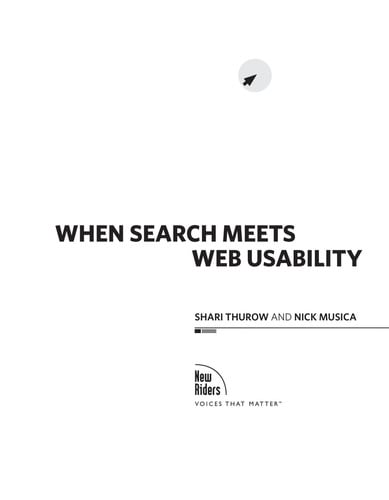 When Search Meets Web Usability
