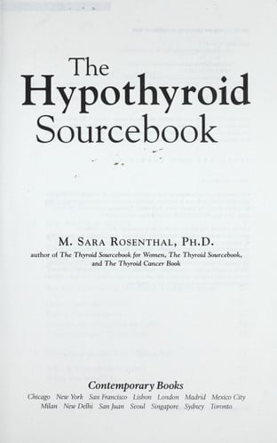 The Hypothyroid Sourcebook (Sourcebooks)