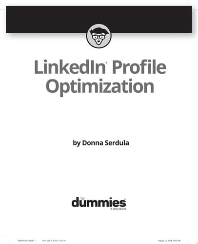 LinkedIn Profile Optimization For Dummies (For Dummies (Career/Education))