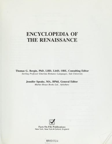 Encyclopedia of the Renaissance