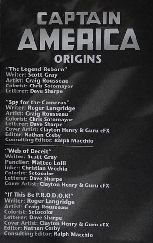 Captain America Origins