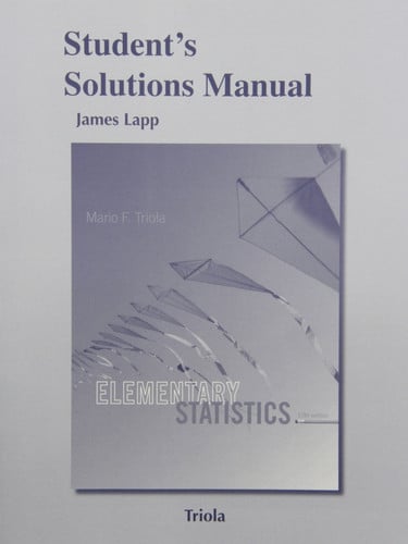 Student's Solutions Manual for Elementary Statistics