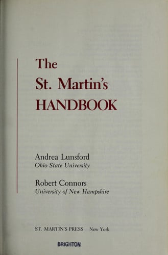 The St. Martin's handbook