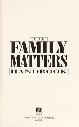 The Family Matters Handbook