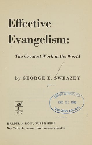 Effective Evangelism