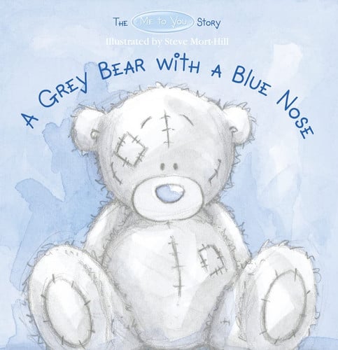 A Grey Bear with a Blue Nose.
