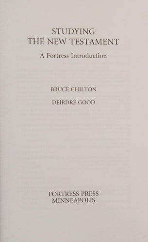 Studying the New Testament: A Fortress Introduction (Fortress Introductions)
