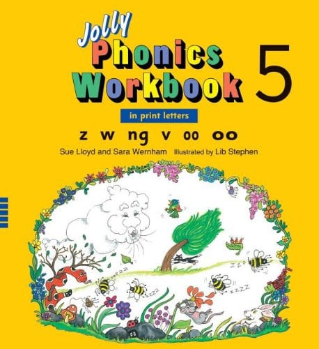 Jolly Phonics Workbook 5: In Print Letters, Z W Ng V Short oo Long oo