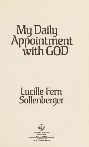 My daily appointment with God