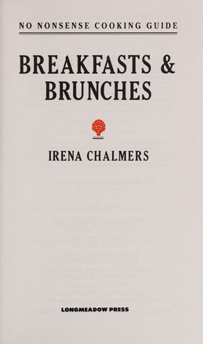 No Nonsense Cooking Guide Breakfast & Brunches