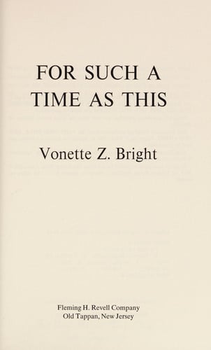 For such a time as this