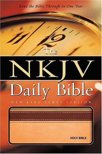 Daily Bible: New King James Version, Tan/mahogany