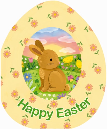 Happy Easter (An Easter Egg-Shaped Board Book)