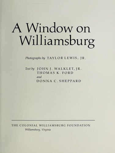 Window on Williamsburg