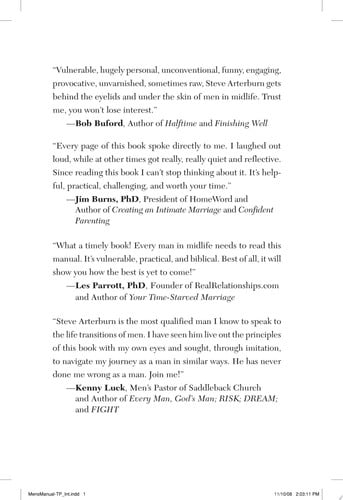 Midlife Manual for Men: Finding Significance in the Second Half (Life Transitions)