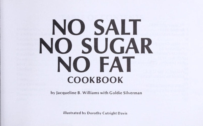 No salt, no sugar, no fat cookbook (Nitty Gritty books)