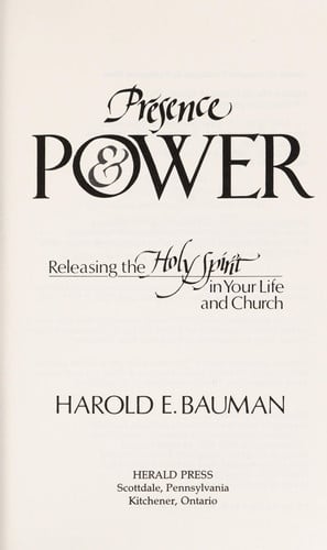 Presence and Power: Releasing the Holy Spirit in Your Life and Church