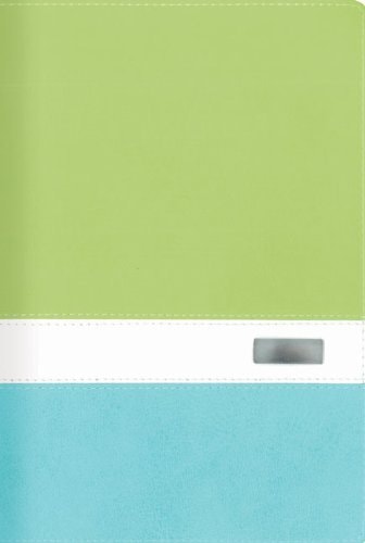 NIV Student Bible, Italian Duo-Tone, Melon Green / Turquoise