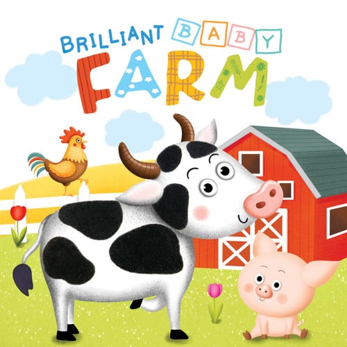 Little Hippo Books Brilliant Baby: Farm - Children's Touch and Feel and Learn Sensory Board Book