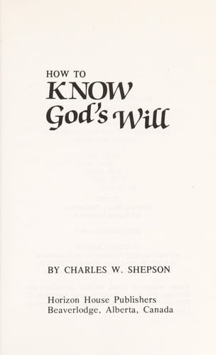 How to Know God's Will