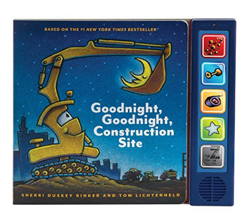 Goodnight Goodnight Construction Site Sound Book (Construction Books for Kids, Books with Sound for Toddlers, Children's Truck Books, Read Aloud Books)