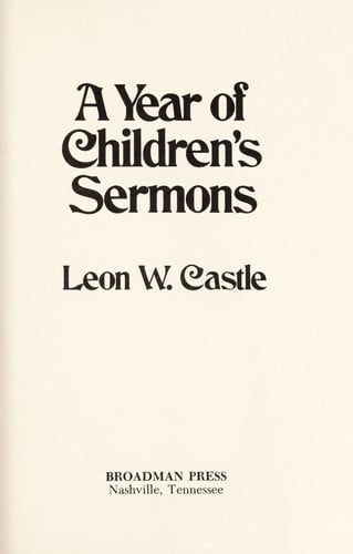 Year of Children's Sermons