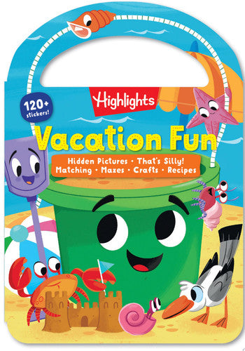 Vacation Fun Kids Travel Activity Book for Ages 36 with Over 120 Stickers, Puzzles, Crafts and Games for Road Trips, Vacations and Travel