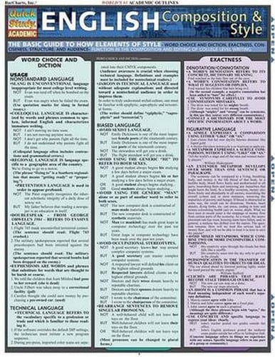 English Composition & Style (Quickstudy Reference Guides - Academic)