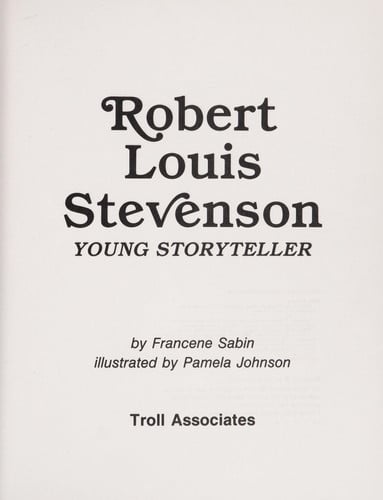 Robert Louis Stevenson: Young Storyteller