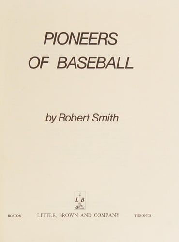Pioneers of baseball