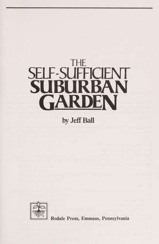 The Self-Sufficient Suburban Gardener