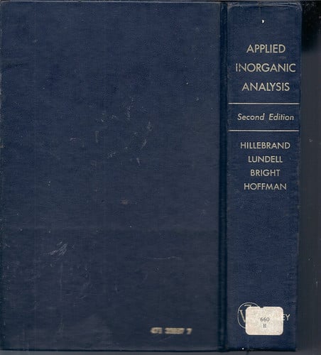 Applied Inorganic Analysis