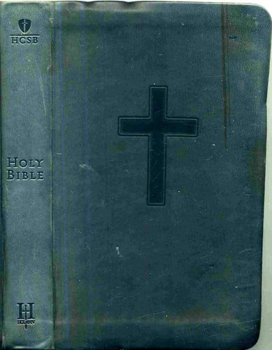 Holman Christian Standard HCSB Bible Pocket Size Gift Bible (Gray Bonded Leather with Black Cross)