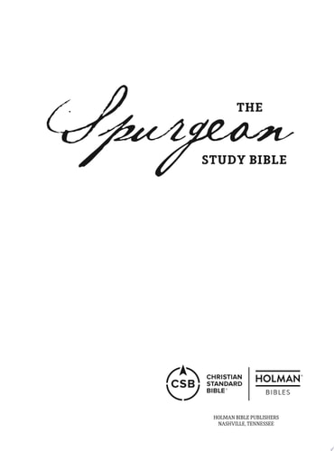 CSB Spurgeon Study Bible, Black/Brown LeatherTouch